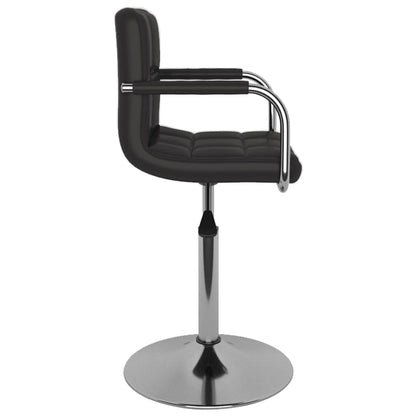 vidaXL Esszimmerstühle 2 Stk. Drehbar Schwarz Kunstleder