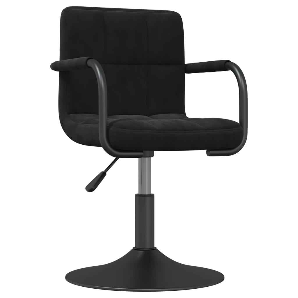 vidaXL Chaises de salle à manger pivotantes 2 pcs Noir Velours