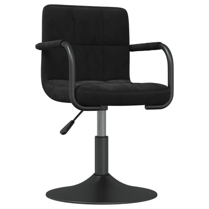 vidaXL Chaises de salle à manger pivotantes 2 pcs Noir Velours