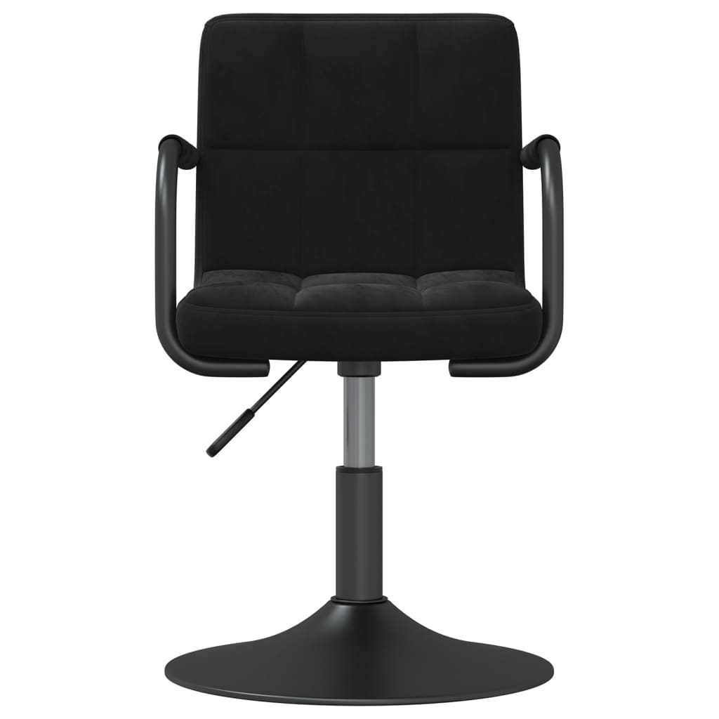 vidaXL Chaises de salle à manger pivotantes 2 pcs Noir Velours