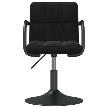 vidaXL Chaises de salle à manger pivotantes 2 pcs Noir Velours