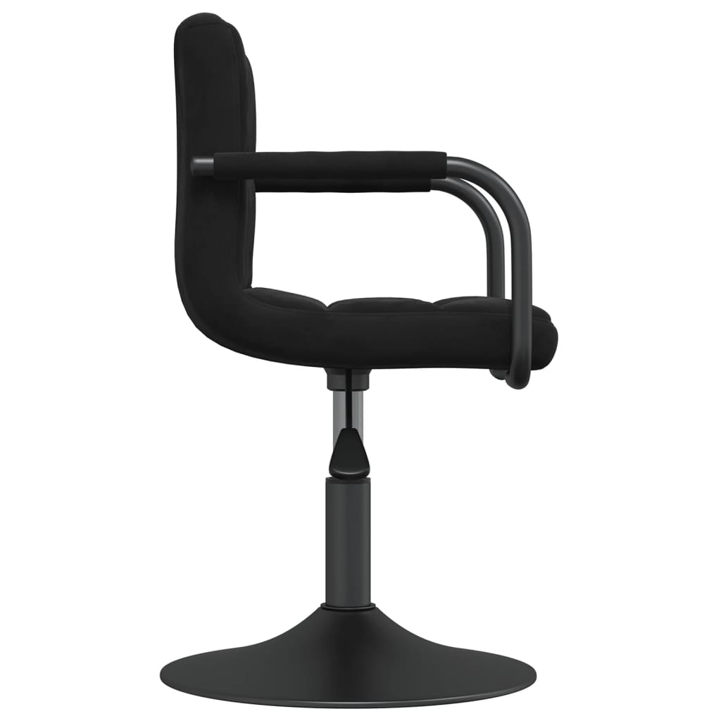 vidaXL Chaises de salle à manger pivotantes 2 pcs Noir Velours