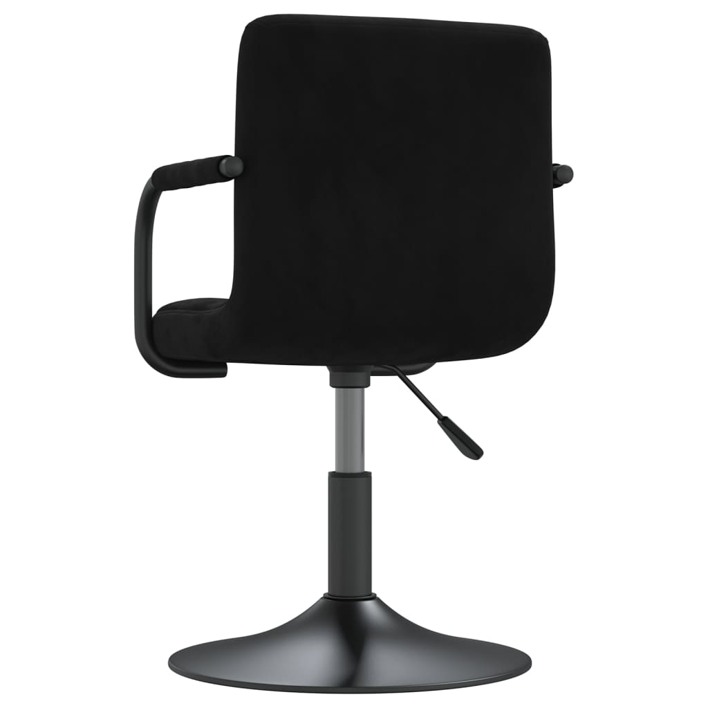 vidaXL Chaises de salle à manger pivotantes 2 pcs Noir Velours