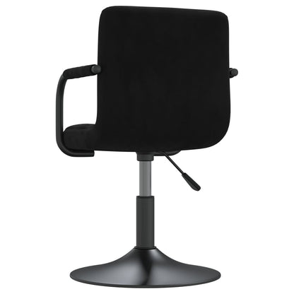vidaXL Chaises de salle à manger pivotantes 2 pcs Noir Velours