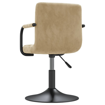 vidaXL Chaises de salle à manger pivotantes 2 pcs Crème Velours