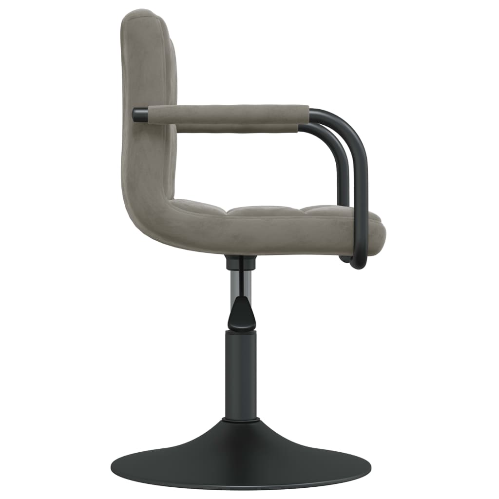 vidaXL Chaises de salle à manger pivotantes 2 pcs Gris clair Velours