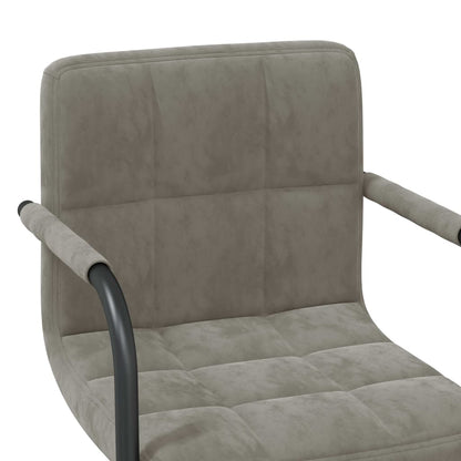 vidaXL Chaises de salle à manger pivotantes 2 pcs Gris clair Velours