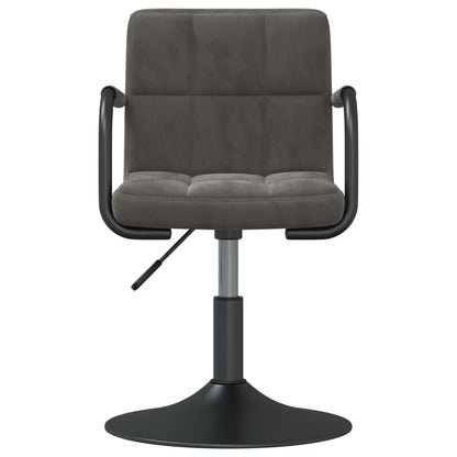 vidaXL Chaises de salle à manger 2 pcs Pivotantes Gris foncé Velours