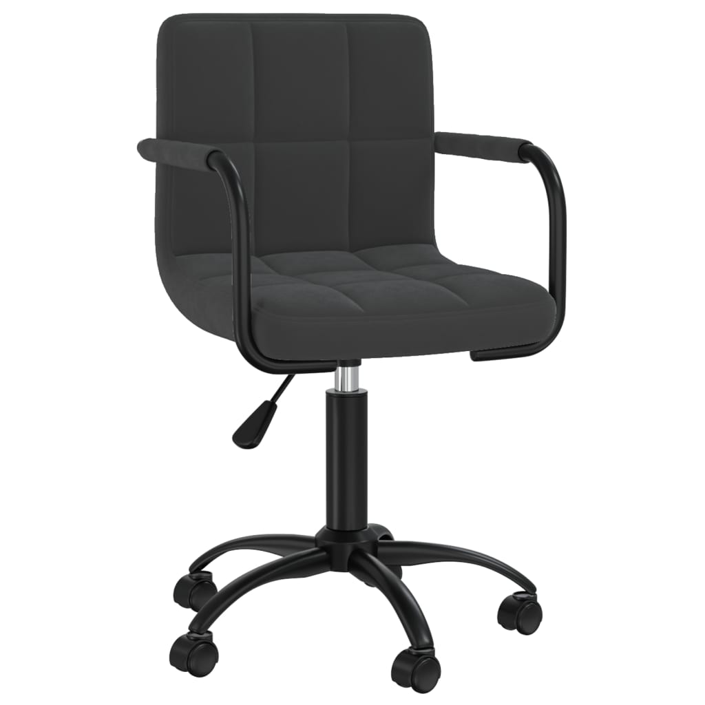 vidaXL Chaises de salle à manger pivotantes 2 pcs Noir Velours