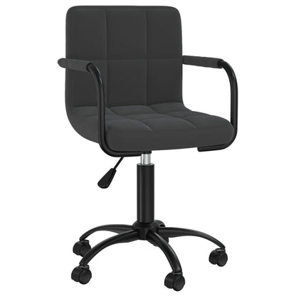 vidaXL Chaises de salle à manger pivotantes 2 pcs Noir Velours