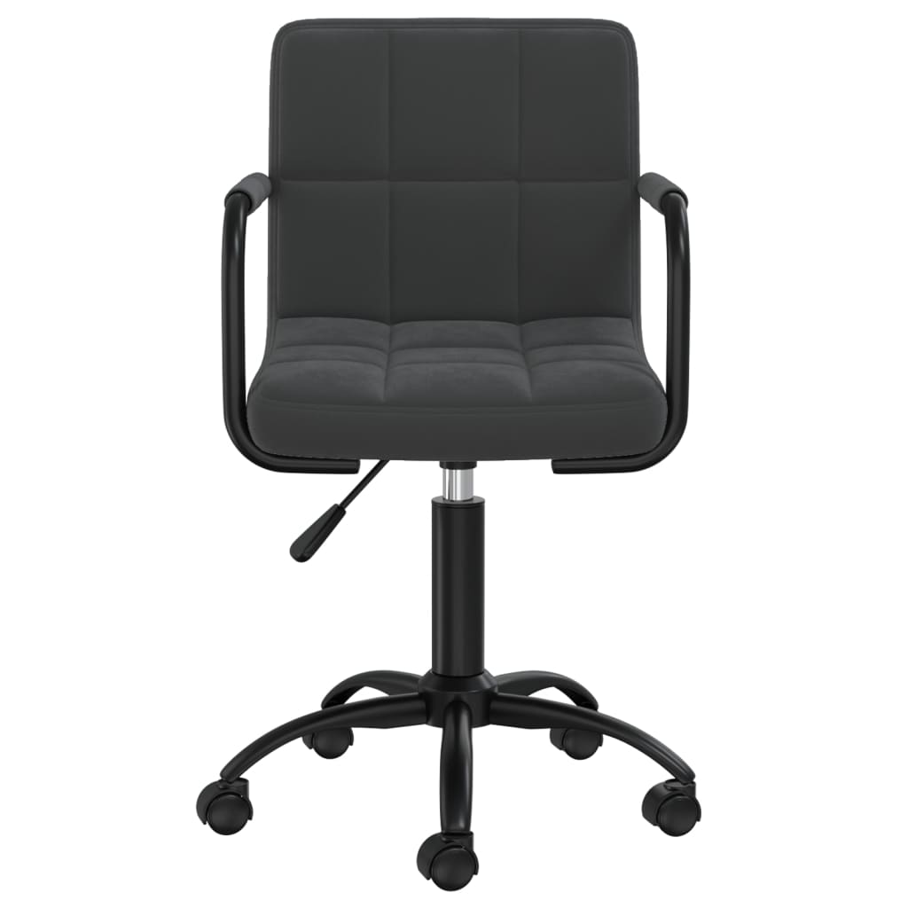 vidaXL Chaises de salle à manger pivotantes 2 pcs Noir Velours