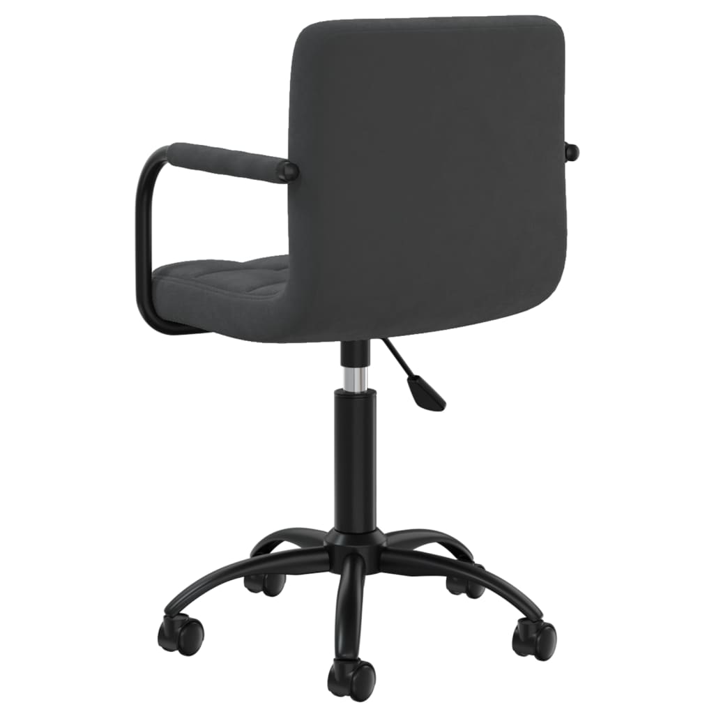 vidaXL Chaises de salle à manger pivotantes 2 pcs Noir Velours