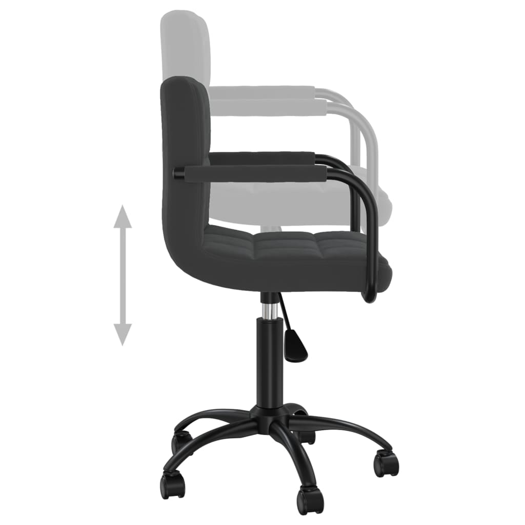 vidaXL Chaises de salle à manger pivotantes 2 pcs Noir Velours