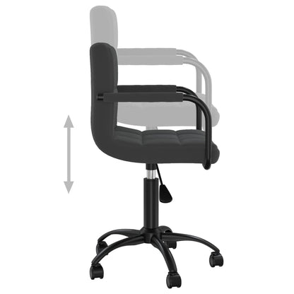 vidaXL Chaises de salle à manger pivotantes 2 pcs Noir Velours