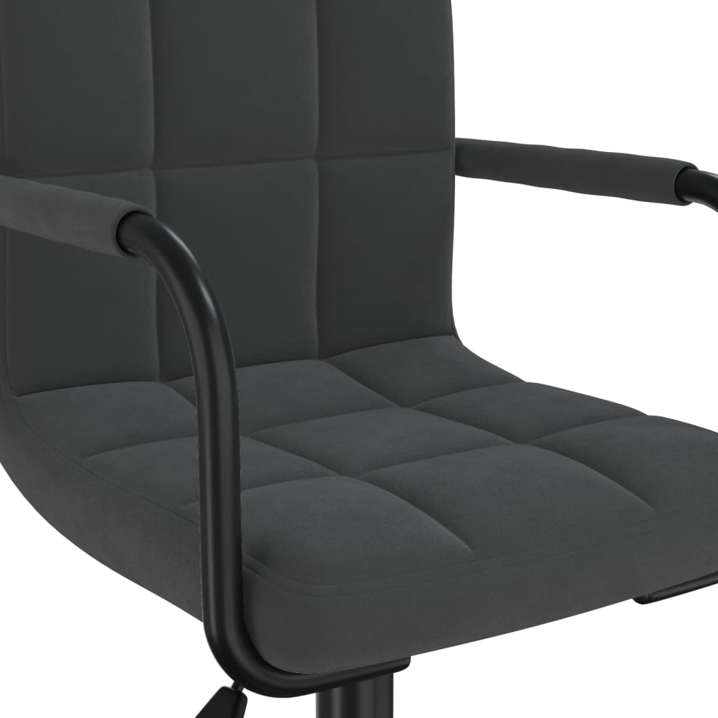 vidaXL Chaises de salle à manger pivotantes 2 pcs Noir Velours