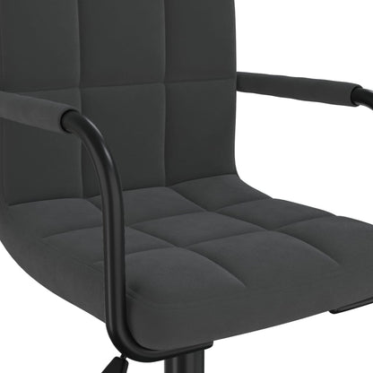 vidaXL Chaises de salle à manger pivotantes 2 pcs Noir Velours