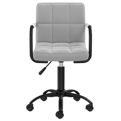 vidaXL Chaises de salle à manger pivotantes 2 pcs Gris clair Velours