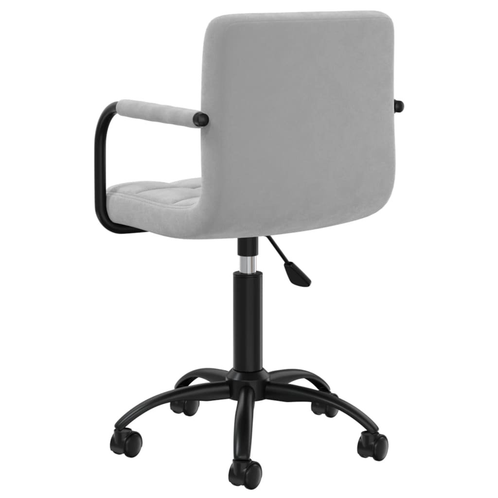 vidaXL Chaises de salle à manger pivotantes 2 pcs Gris clair Velours
