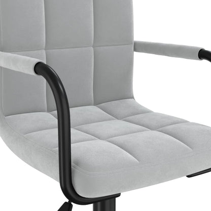 vidaXL Chaises de salle à manger pivotantes 2 pcs Gris clair Velours