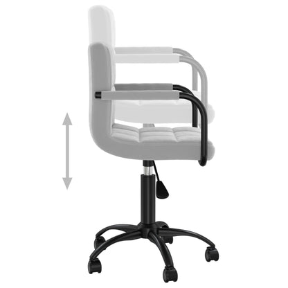 vidaXL Chaises de salle à manger pivotantes 2 pcs Gris clair Velours