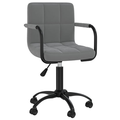 vidaXL Chaises de salle à manger 2 pcs Pivotantes Gris foncé Velours