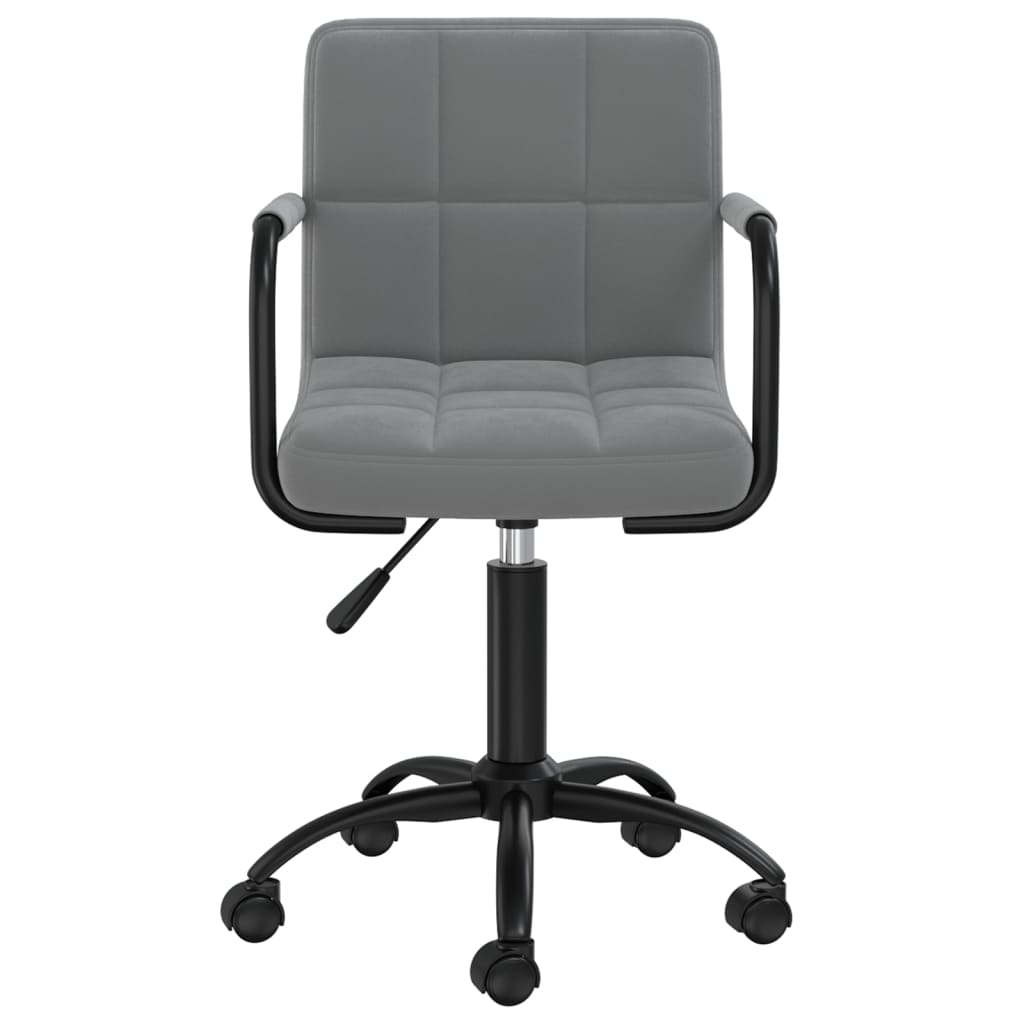 vidaXL Chaises de salle à manger 2 pcs Pivotantes Gris foncé Velours