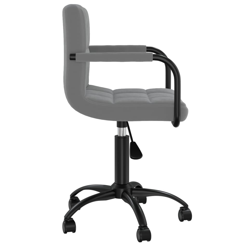 vidaXL Chaises de salle à manger 2 pcs Pivotantes Gris foncé Velours