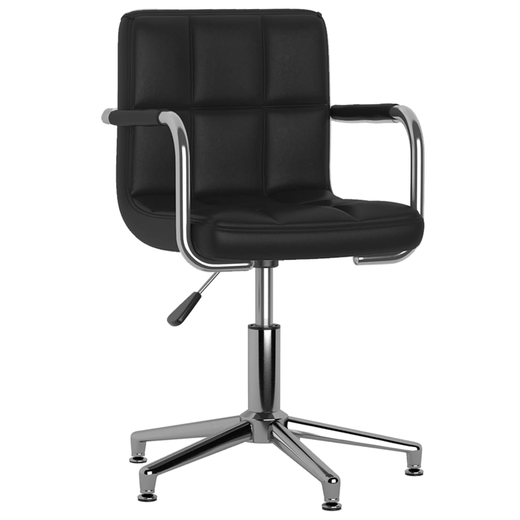 vidaXL Chaises de salle à manger 2 pcs Pivotantes Similicuir Noir