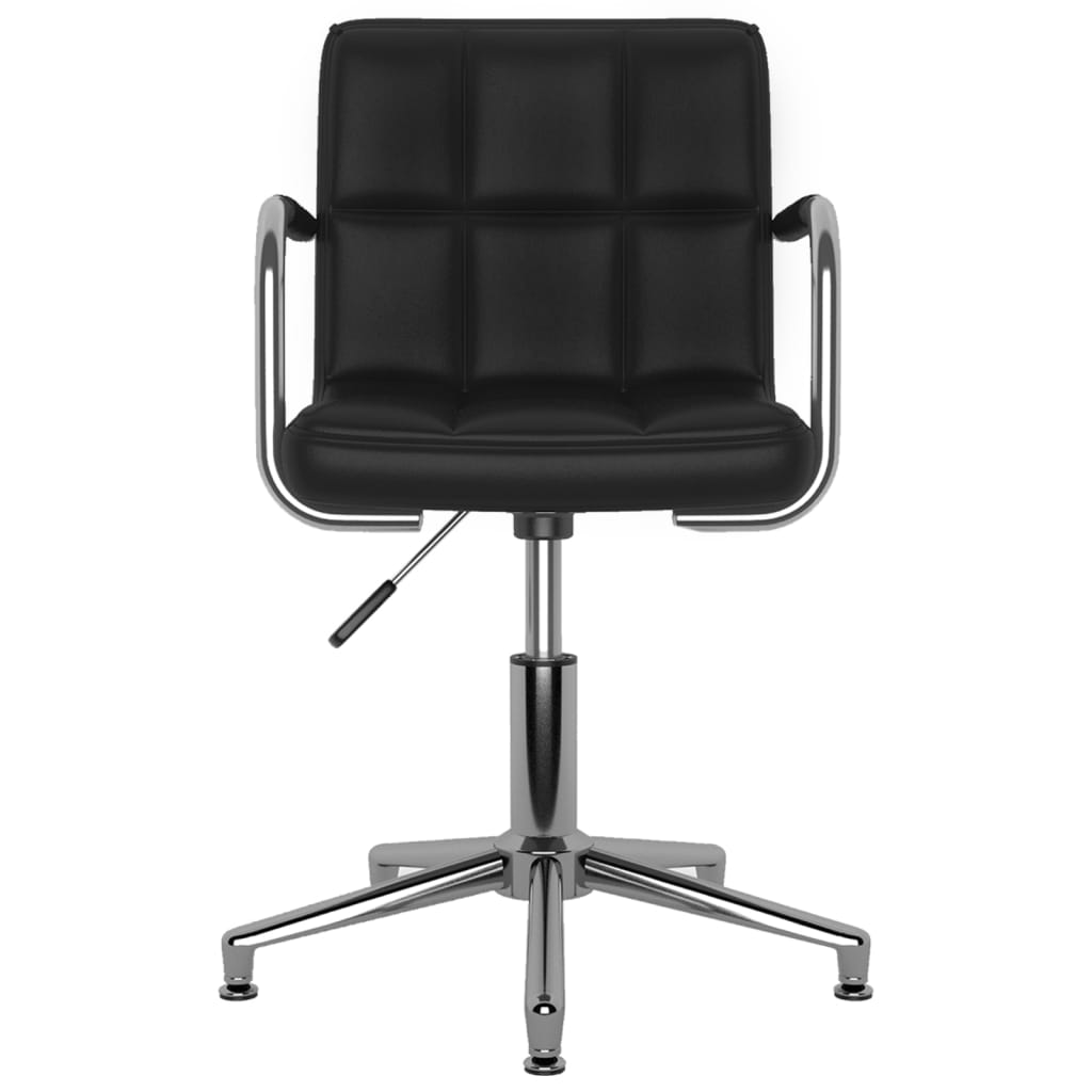 vidaXL Chaises de salle à manger 2 pcs Pivotantes Similicuir Noir