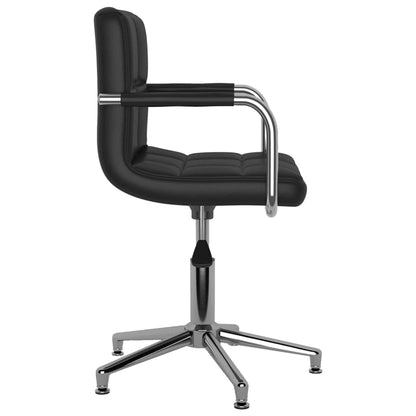 vidaXL Chaises de salle à manger 2 pcs Pivotantes Similicuir Noir