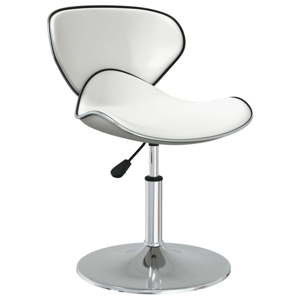 vidaXL Esszimmerstühle 2 Stk. Weiß Kunstleder