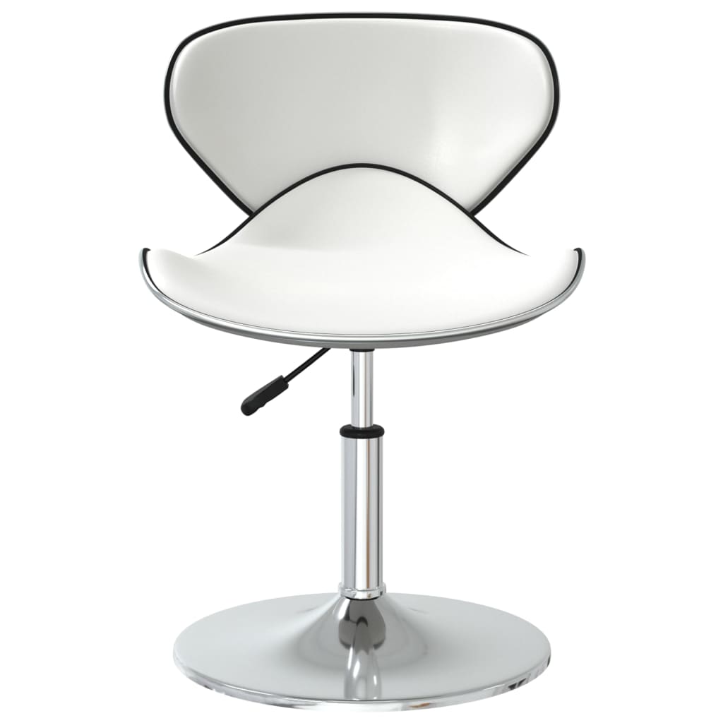 vidaXL Esszimmerstühle 2 Stk. Weiß Kunstleder