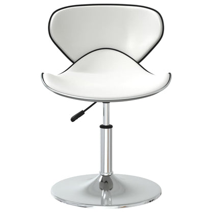 vidaXL Esszimmerstühle 2 Stk. Weiß Kunstleder