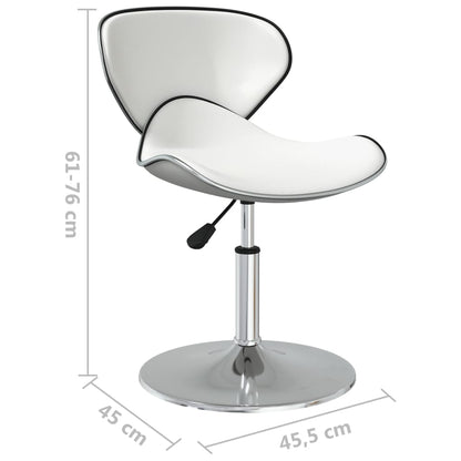 vidaXL Esszimmerstühle 2 Stk. Weiß Kunstleder