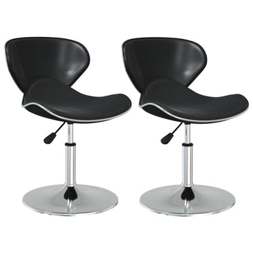 vidaXL Chaises de salle à manger 2 pcs Similicuir Noir