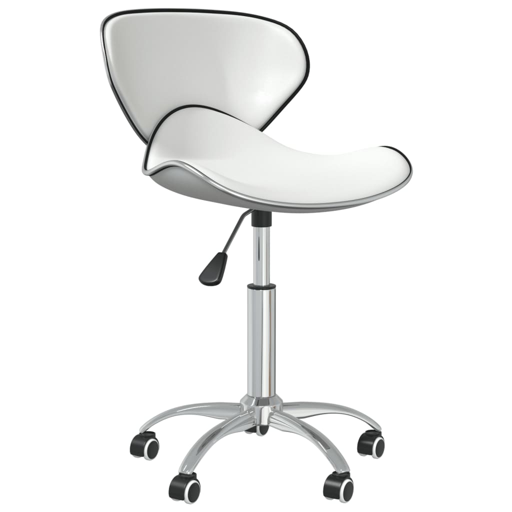 vidaXL Chaises de salle à manger 2 pcs Pivotantes Blanc Similicuir