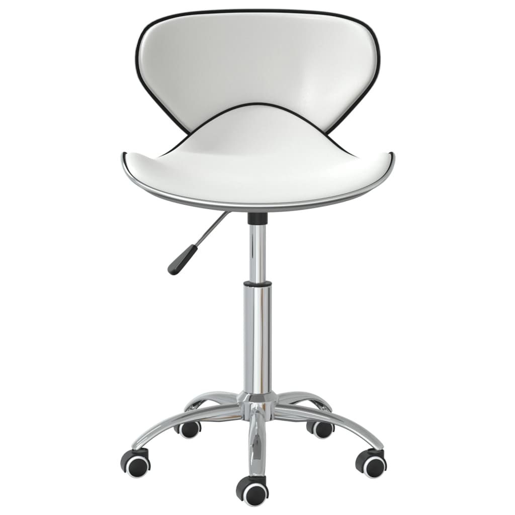 vidaXL Chaises de salle à manger 2 pcs Pivotantes Blanc Similicuir