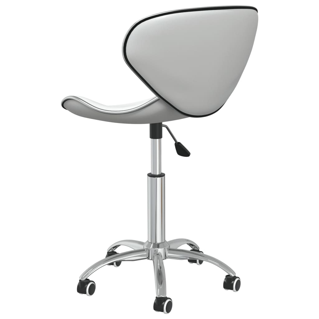 vidaXL Chaises de salle à manger 2 pcs Pivotantes Blanc Similicuir