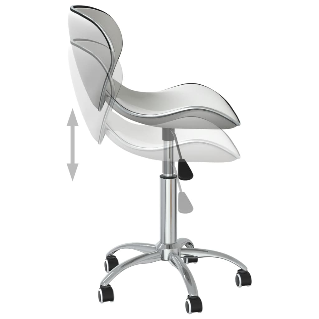 vidaXL Chaises de salle à manger 2 pcs Pivotantes Blanc Similicuir