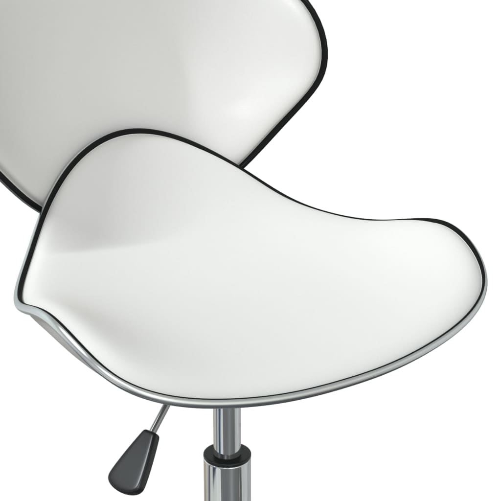 vidaXL Chaises de salle à manger 2 pcs Pivotantes Blanc Similicuir