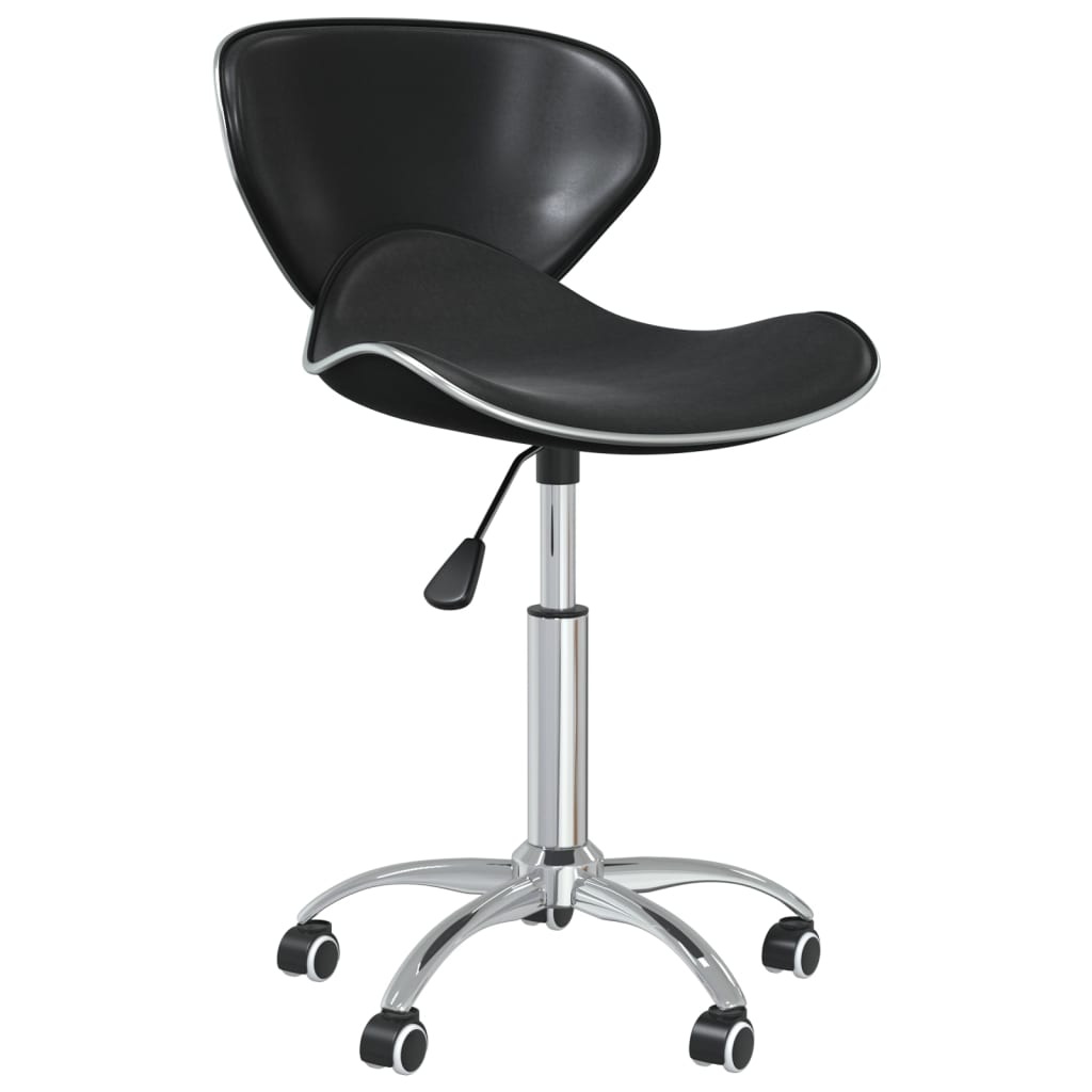 vidaXL Chaises de salle à manger 2 pcs Pivotantes Similicuir Noir