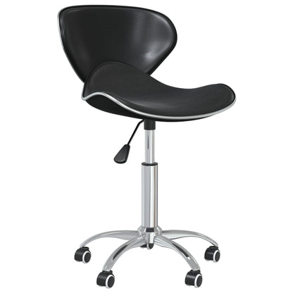 vidaXL Chaises de salle à manger 2 pcs Pivotantes Similicuir Noir