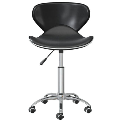 vidaXL Chaises de salle à manger 2 pcs Pivotantes Similicuir Noir