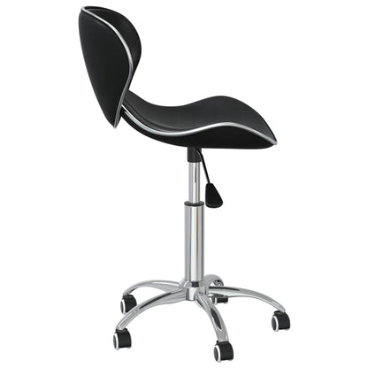 vidaXL Chaises de salle à manger 2 pcs Pivotantes Similicuir Noir