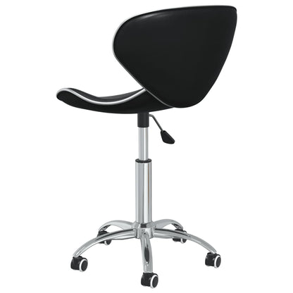 vidaXL Chaises de salle à manger 2 pcs Pivotantes Similicuir Noir