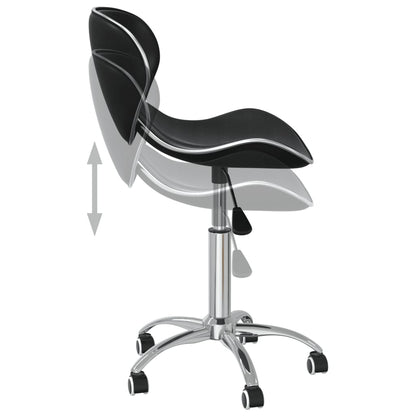 vidaXL Chaises de salle à manger 2 pcs Pivotantes Similicuir Noir