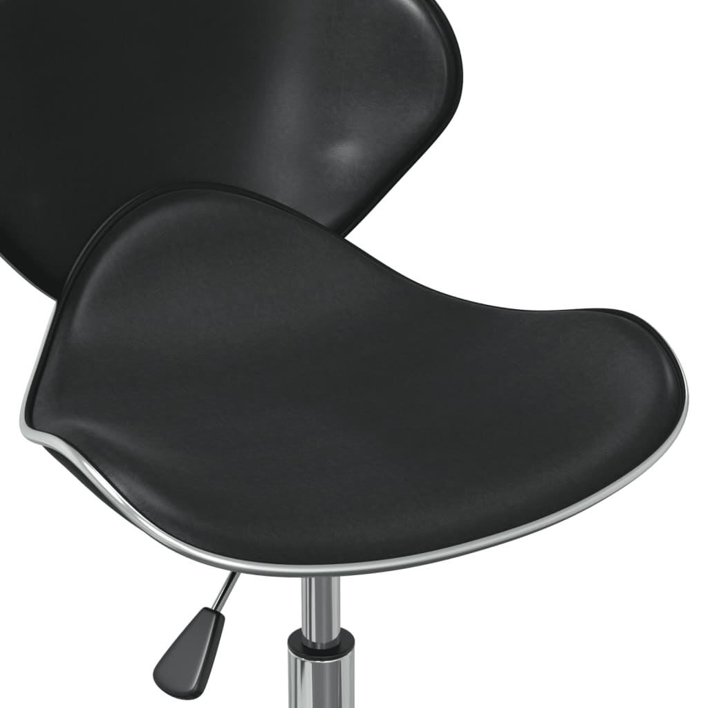 vidaXL Chaises de salle à manger 2 pcs Pivotantes Similicuir Noir
