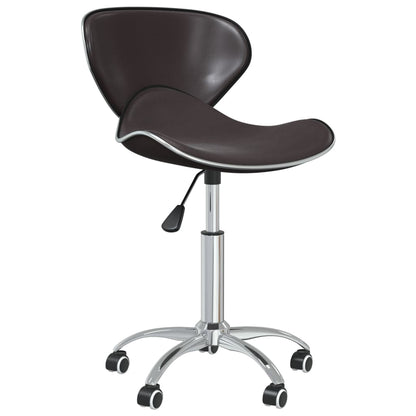 vidaXL Chaises de salle à manger pivotantes 2 pcs Similicuir Marron