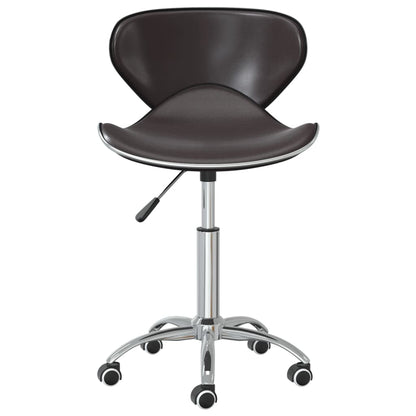 vidaXL Chaises de salle à manger pivotantes 2 pcs Similicuir Marron