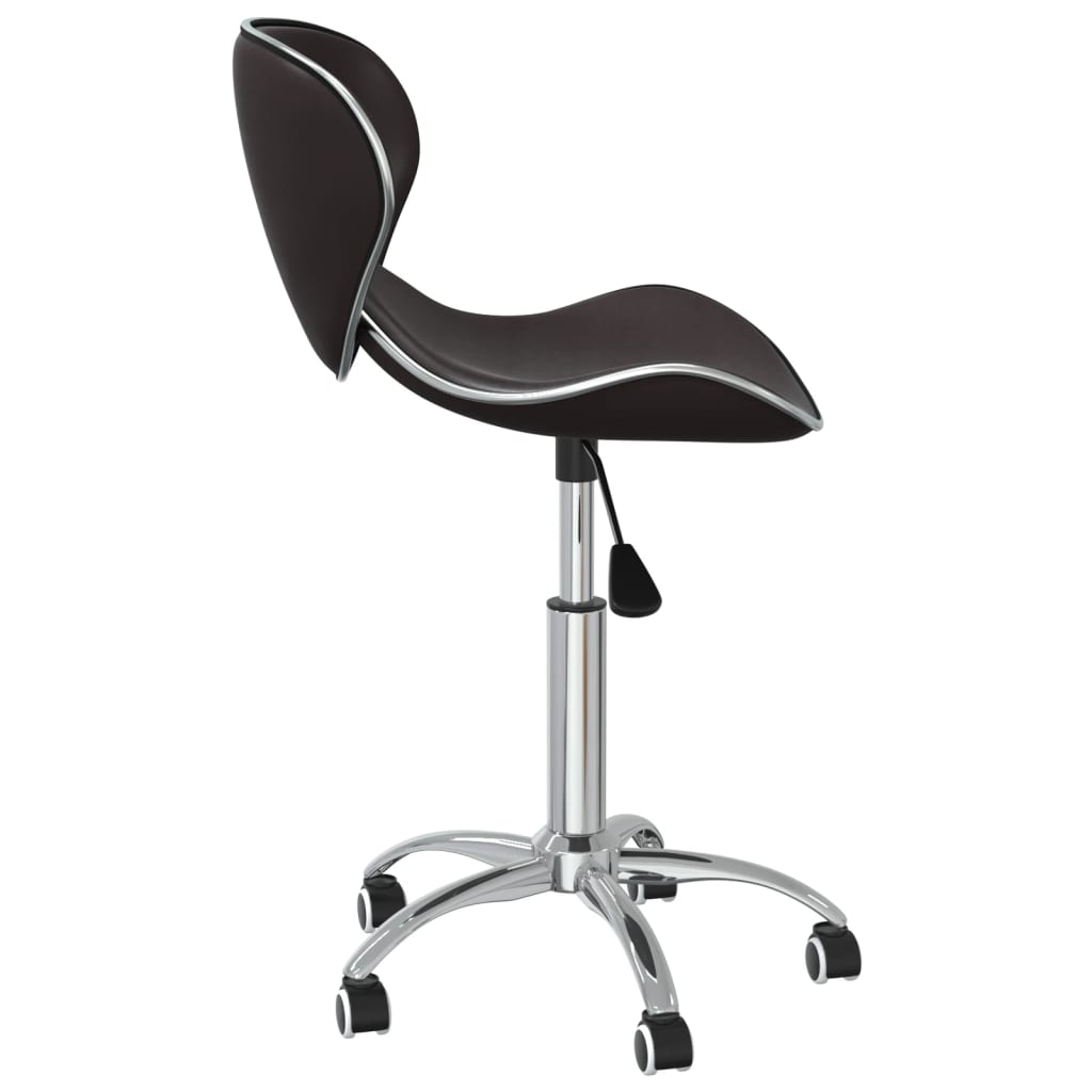 vidaXL Chaises de salle à manger pivotantes 2 pcs Similicuir Marron